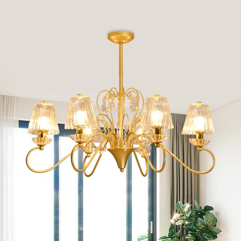 6/8-Light Pendant Chandelier Contemporary Cone Shade Lamp - Rebooters