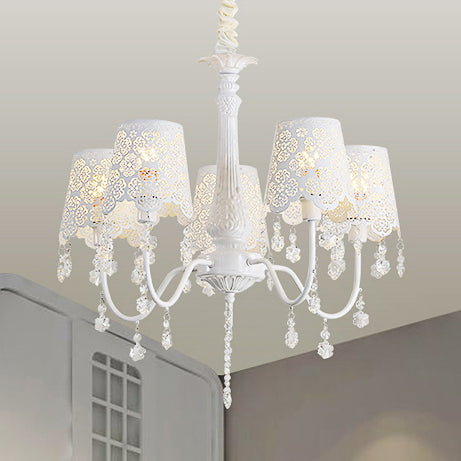 Modern Undertint Chandelier Empire Shade Metal Pendant Lighting - Rebooters