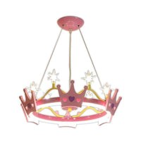 7 Bulbs Girl Room Hanging Chandelier Kid Pink Pendant Lamp - Rebooters