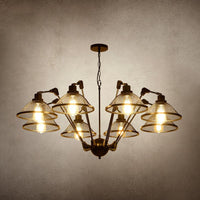 6/8 Lights Dome Mesh Hanging Chandelier Industrial Black Finish - Rebooters