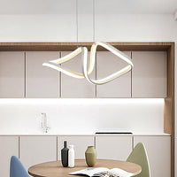 Acrylic Twisted Chandelier Light Fixture Minimalist LED Lamp - Rebooters