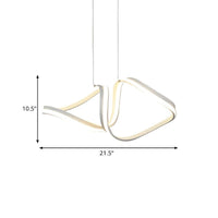 Acrylic Twisted Chandelier Light Fixture Minimalist LED Lamp - Rebooters