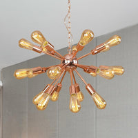 18/21 Lights Iron Chandelier Light Farmhouse Copper Gold Finish - Rebooters