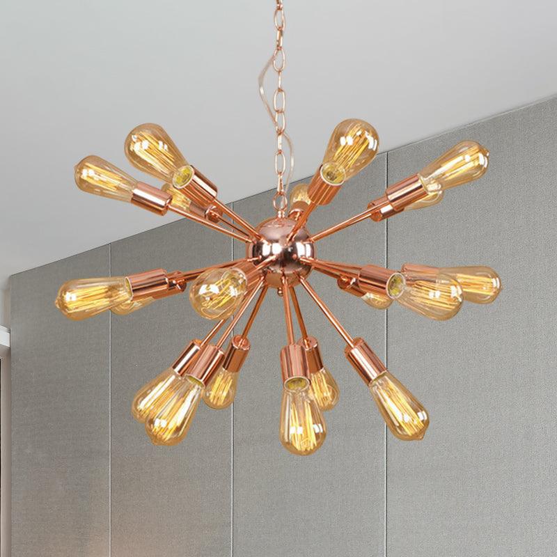 18/21 Lights Iron Chandelier Light Farmhouse Copper Gold Finish - Rebooters