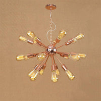 18/21 Lights Iron Chandelier Light Farmhouse Copper Gold Finish - Rebooters