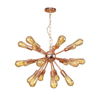 18/21 Lights Iron Chandelier Light Farmhouse Copper Gold Finish - Rebooters
