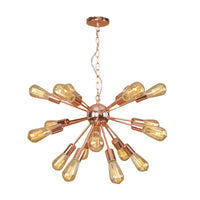 18/21 Lights Iron Chandelier Light Farmhouse Copper Gold Finish - Rebooters