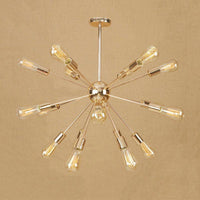 18/21 Lights Iron Chandelier Light Farmhouse Copper Gold Finish - Rebooters