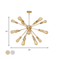 18/21 Lights Iron Chandelier Light Farmhouse Copper Gold Finish - Rebooters