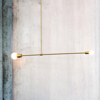 31.5"/39" W Exposed Chandelier Lamp Modern Metal 2 Head - Rebooters