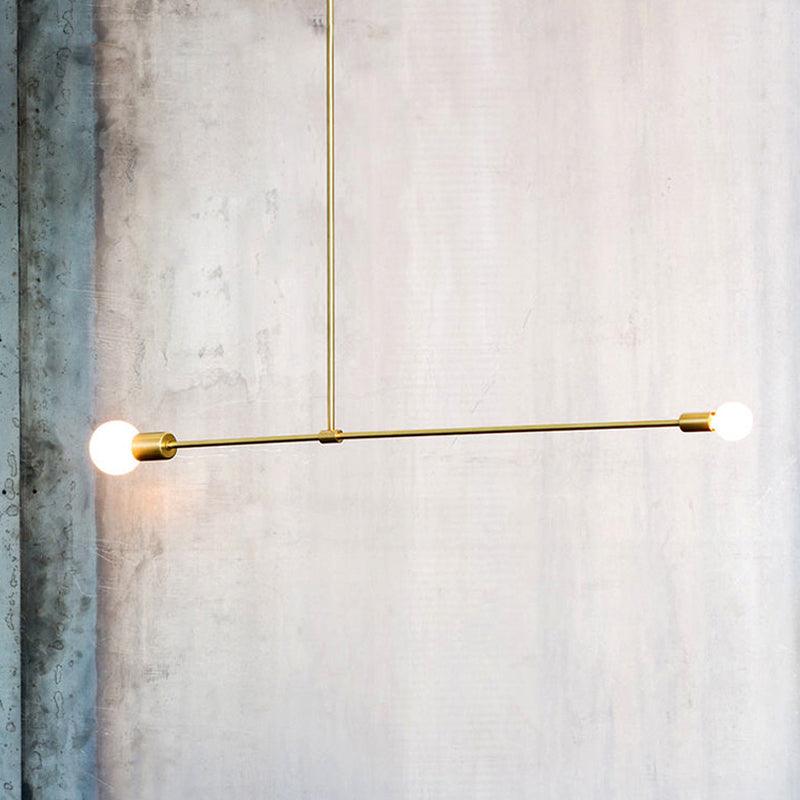 31.5"/39" W Exposed Chandelier Lamp Modern Metal 2 Head - Rebooters