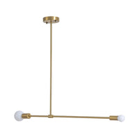 31.5"/39" W Exposed Chandelier Lamp Modern Metal 2 Head - Rebooters