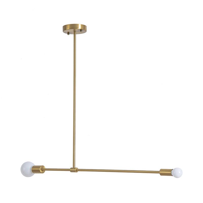 31.5"/39" W Exposed Chandelier Lamp Modern Metal 2 Head - Rebooters