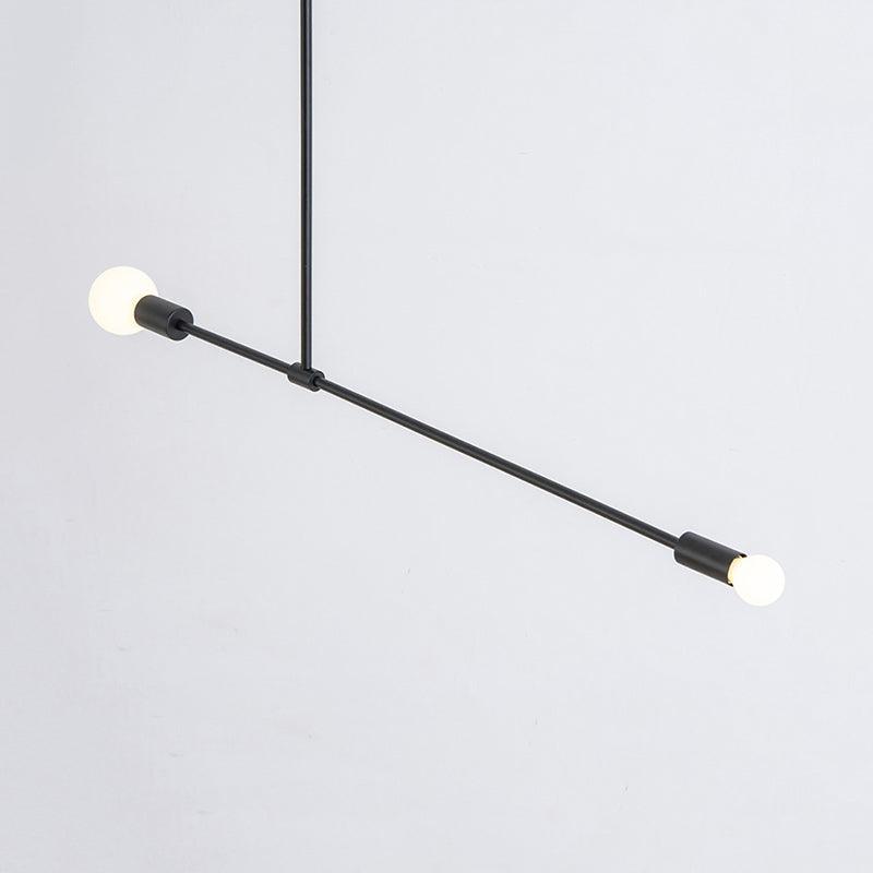 31.5"/39" W Exposed Chandelier Lamp Modern Metal 2 Head - Rebooters