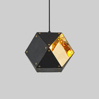 8/12 Heads Multifaceted Metal Chandelier Light Modern Black White Dining Room Pendant Light Fixture - Rebooters