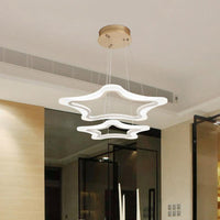 Acrylic Star Pendant Light Modern LED 2-Light Chandelier - Rebooters