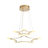 Acrylic Star Pendant Light Modern LED 2-Light Chandelier - Rebooters