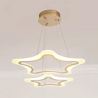 Acrylic Star Pendant Light Modern LED 2-Light Chandelier - Rebooters