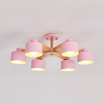 Metal Lampshade Bell Shade Chandelier Ceiling Light Modern Iron - Rebooters