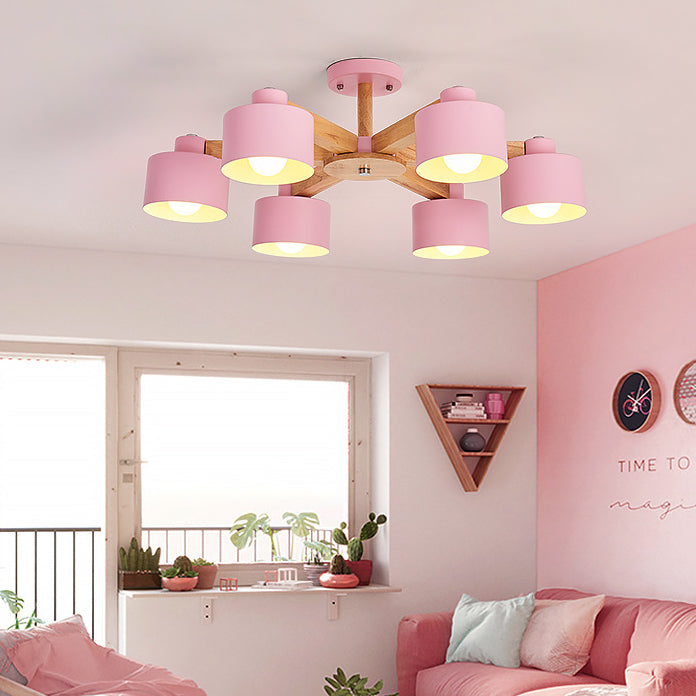 Metal Lampshade Bell Shade Chandelier Ceiling Light Modern Iron - Rebooters