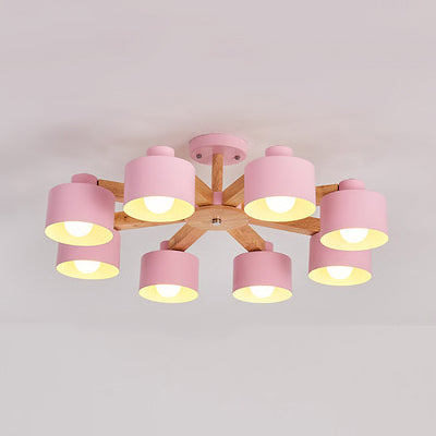 Metal Lampshade Bell Shade Chandelier Ceiling Light Modern Iron - Rebooters