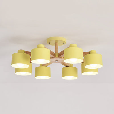 Metal Lampshade Bell Shade Chandelier Ceiling Light Modern Iron - Rebooters