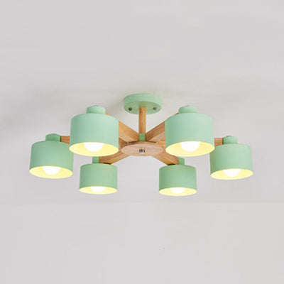 Metal Lampshade Bell Shade Chandelier Ceiling Light Modern Iron - Rebooters