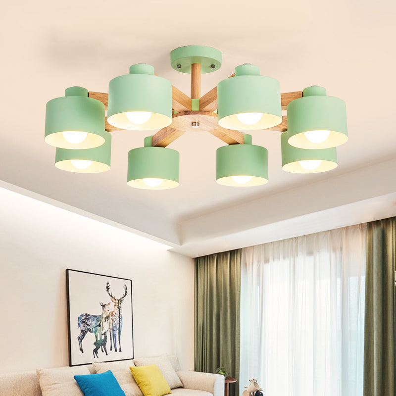 Metal Lampshade Bell Shade Chandelier Ceiling Light Modern Iron - Rebooters