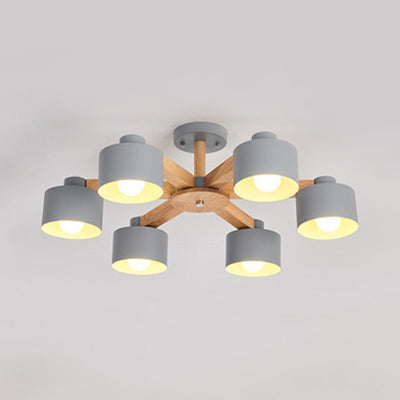 Metal Lampshade Bell Shade Chandelier Ceiling Light Modern Iron - Rebooters