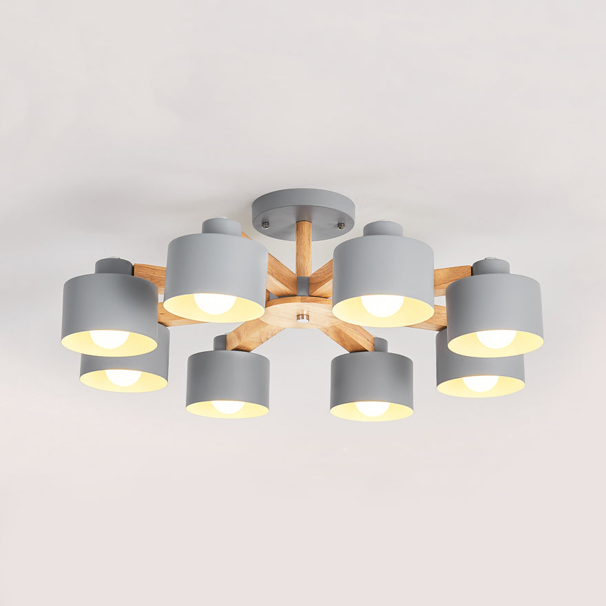 Metal Lampshade Bell Shade Chandelier Ceiling Light Modern Iron - Rebooters