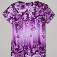 Floral V-Neck Top With Lace-Up Detail For Women Stylish Rebooters Womens Shirts