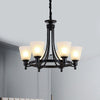 6/8 Heads Pendant Chandelier Rustic Living Room Lamp Black - Rebooters