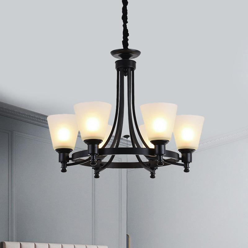 6/8 Heads Pendant Chandelier Rustic Living Room Lamp Black - Rebooters