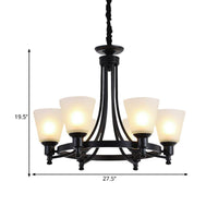 6/8 Heads Pendant Chandelier Rustic Living Room Lamp Black - Rebooters