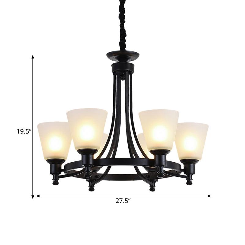 6/8 Heads Pendant Chandelier Rustic Living Room Lamp Black - Rebooters