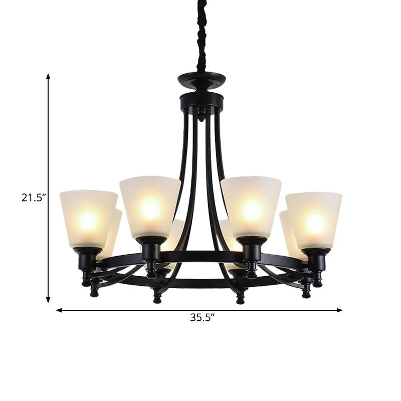 6/8 Heads Pendant Chandelier Rustic Living Room Lamp Black - Rebooters