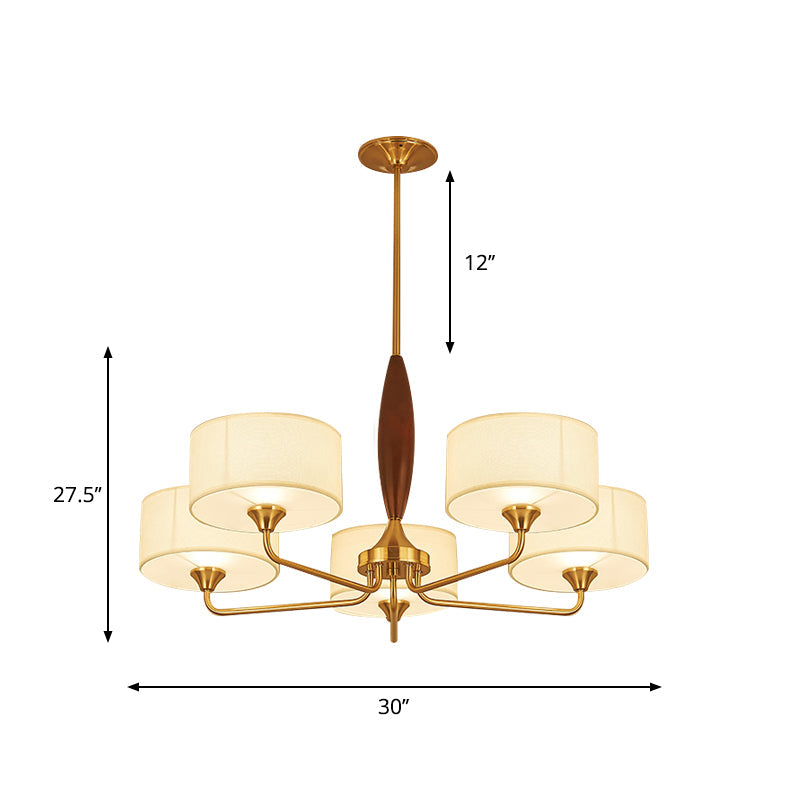 3/5-Bulb Drop Pendant Countryside Bedroom Chandelier Lamp - Rebooters