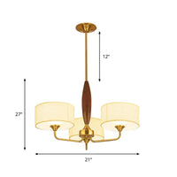 3/5-Bulb Drop Pendant Countryside Bedroom Chandelier Lamp - Rebooters