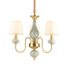 Brass Swooping Arm Chandelier Lighting Fixture Classic Metal 3 Lights Dining Room Lamp - Rebooters