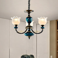 3/6 Bulbs Blossom Hanging Light Kit Classic Black Finish - Rebooters