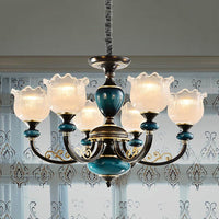 3/6 Bulbs Blossom Hanging Light Kit Classic Black Finish - Rebooters