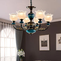 3/6 Bulbs Blossom Hanging Light Kit Classic Black Finish - Rebooters