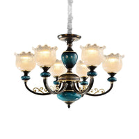 3/6 Bulbs Blossom Hanging Light Kit Classic Black Finish - Rebooters