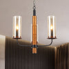 Grey Glass Tubular Chandelier Lighting Modernist Pendant Lamp - Rebooters