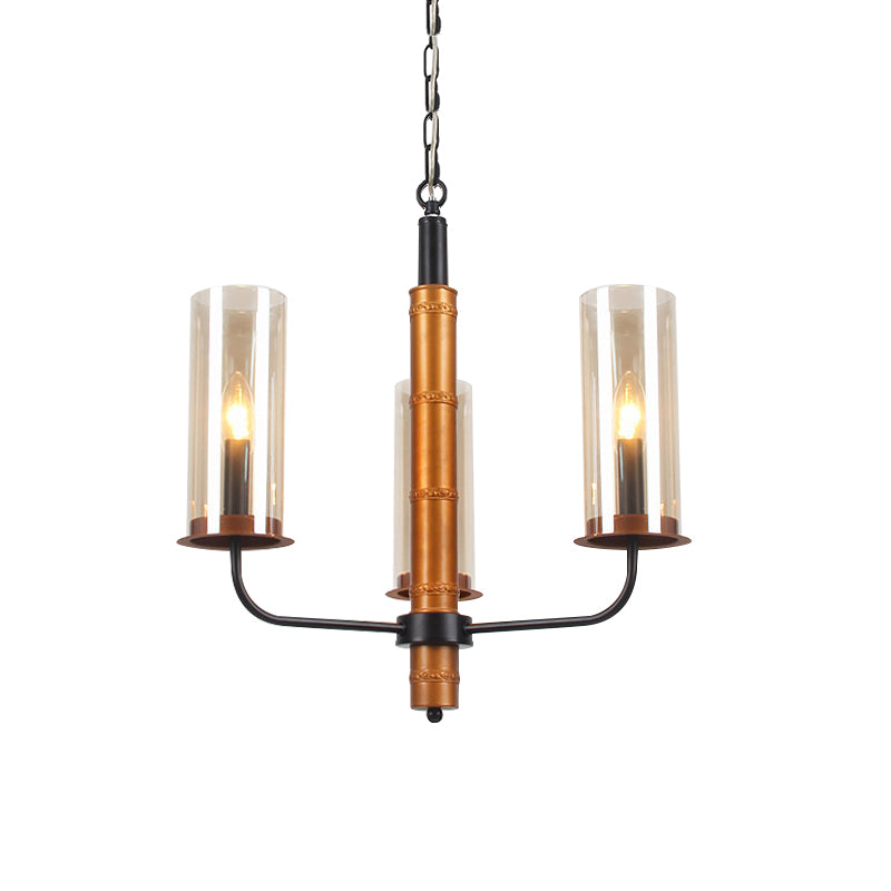 Grey Glass Tubular Chandelier Lighting Modernist Pendant Lamp - Rebooters