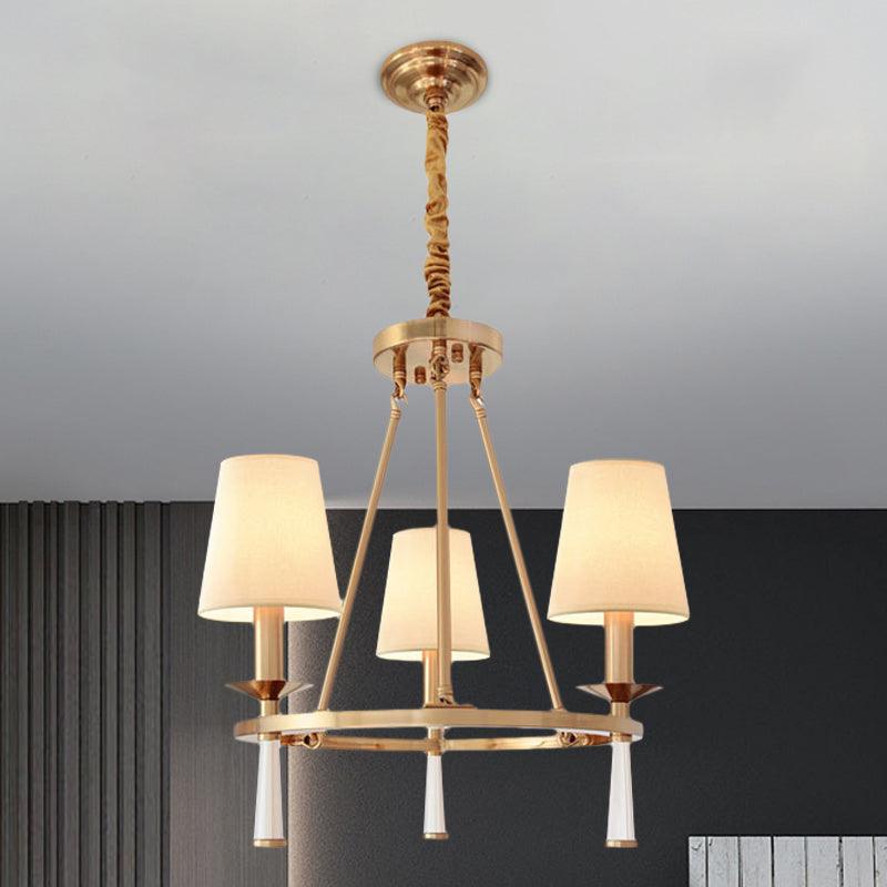 Ring Dining Room Pendant Chandelier Metal 3-Light White Ceiling Light - Rebooters