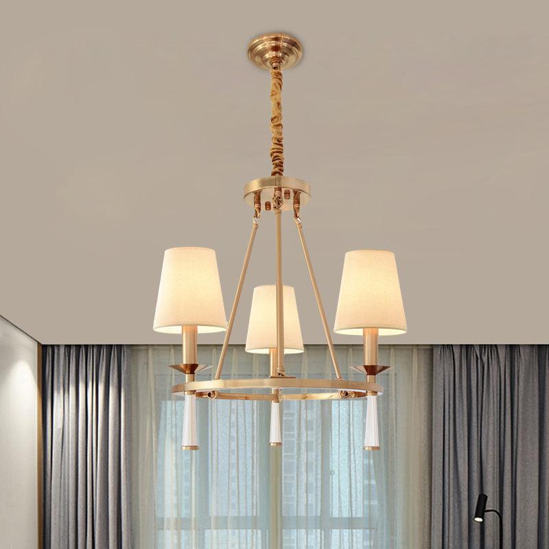 Ring Dining Room Pendant Chandelier Metal 3-Light White Ceiling Light - Rebooters