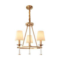 Ring Dining Room Pendant Chandelier Metal 3-Light White Ceiling Light - Rebooters