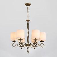 6-Light Chandelier Lamp Rural Style Drum Shade Pendant Light - Rebooters