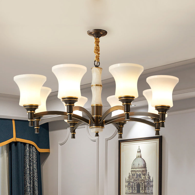 6/8 Lights Hanging Light Fixture Retro Chandelier Lamp Black - Rebooters
